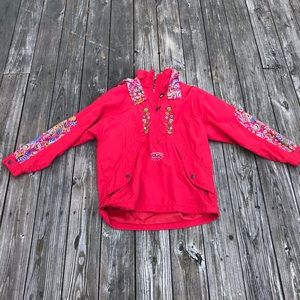 Vintage Canyon Sunset Floral 3/4 zip Overcoat